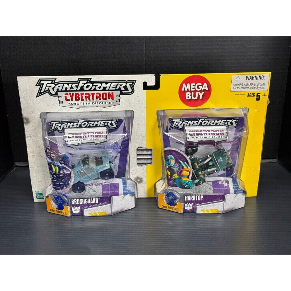 Hasbro Transformers Cybertron 2005 Brushguard & Hardtop MEGA BUY Double Card